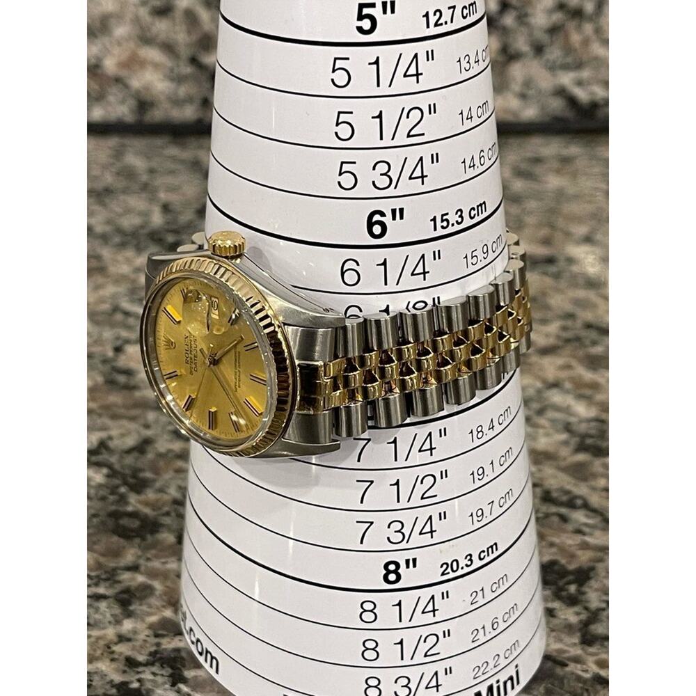 Rolex Datejust 16014 1981 Champaign Dial Fluted Bezel Jubilee Band SPB-JB 343870 - Picture 9 of 9